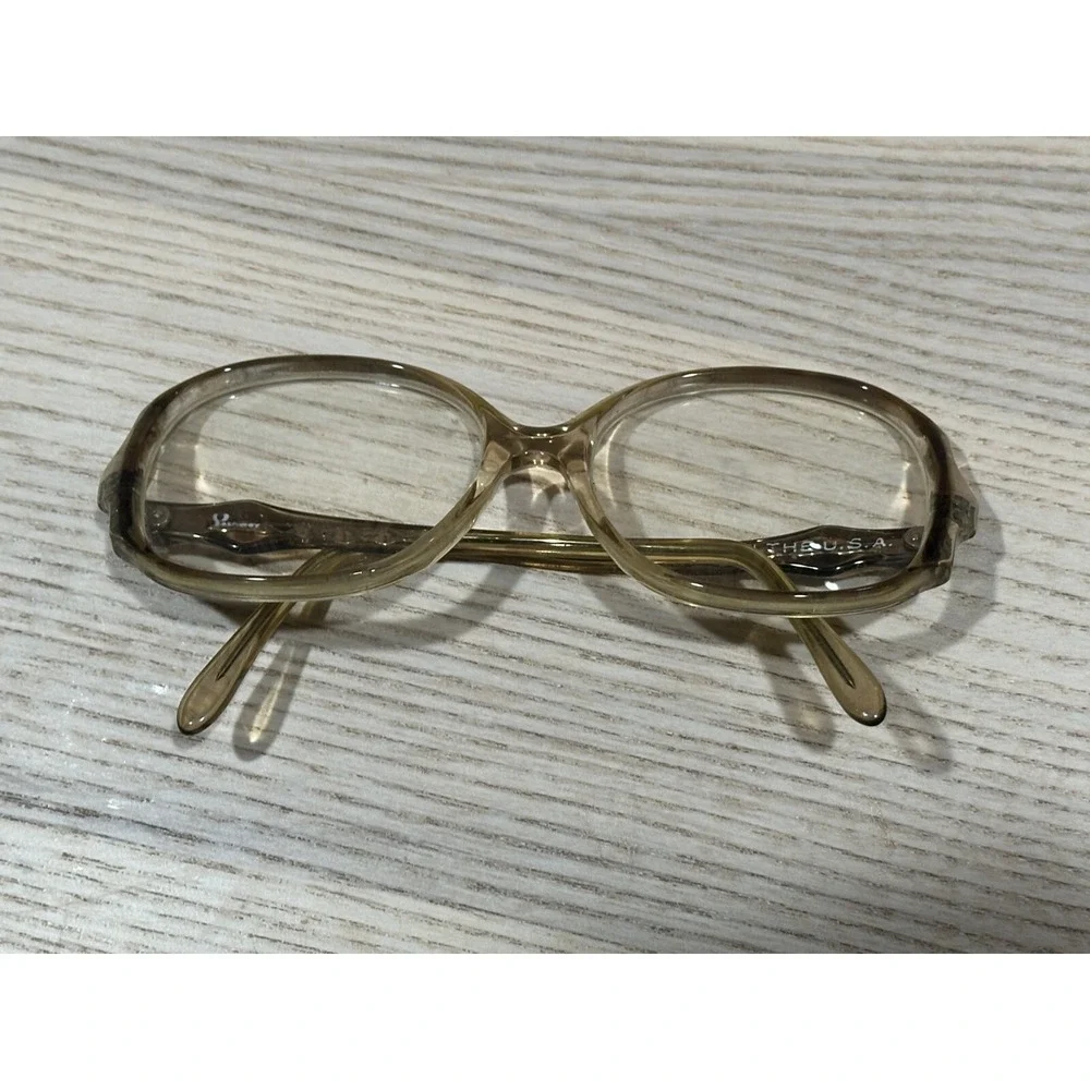Vintage 50's Pathway Bronzetone Clear Gold Like Eyeglasses Frame Womens